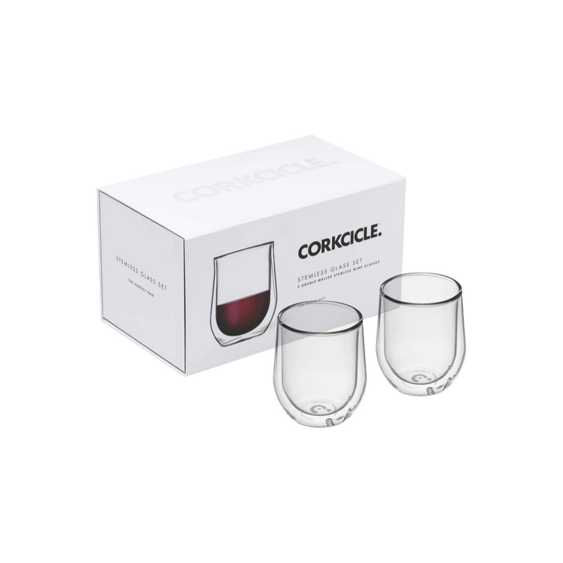 Corkcicle Stemless Glass Set