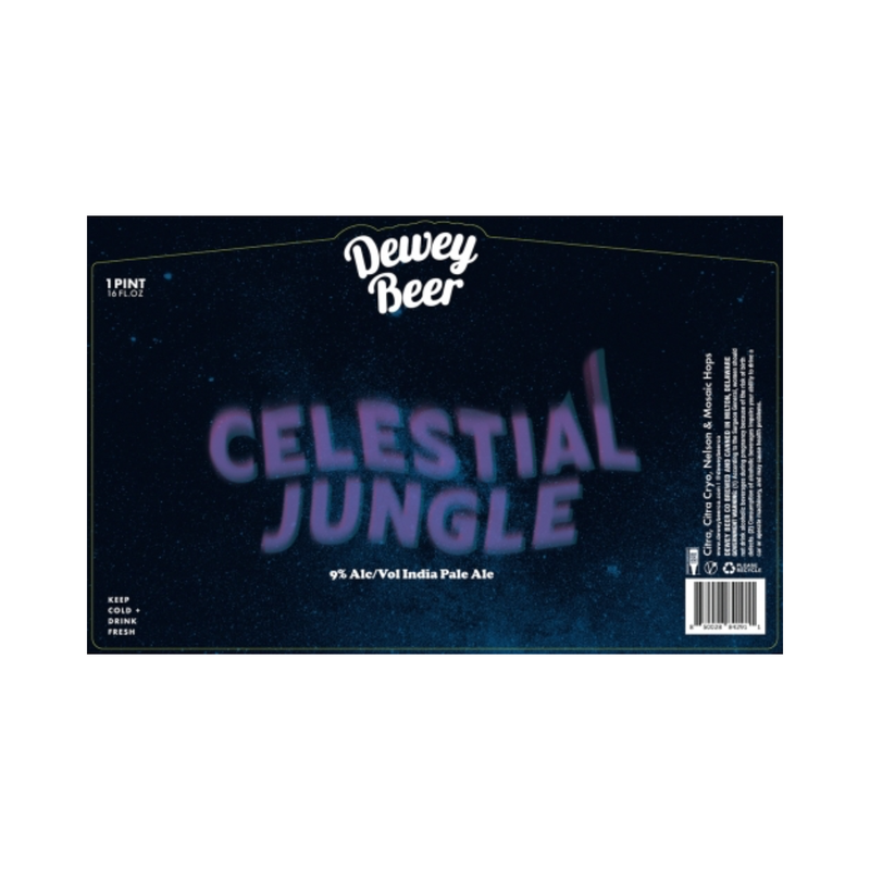 Dewey Beer Company Celestial Jungle DIPA